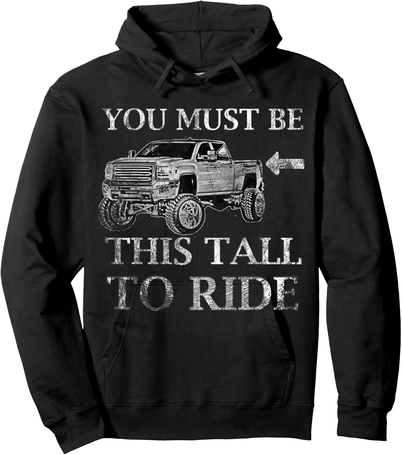 This Tall To Ride Lifted Pickup Truck Lover Gift Hoodie - Hoodie | Black