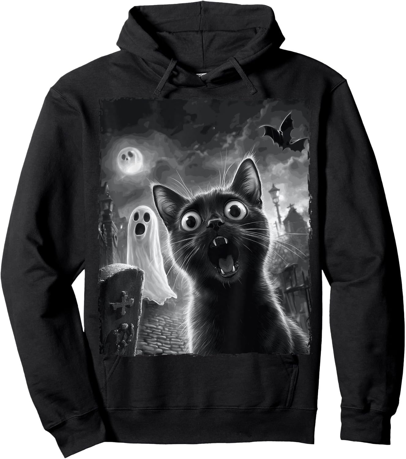 Funny Cat Halloween Hoodie - Hoodie | Black
