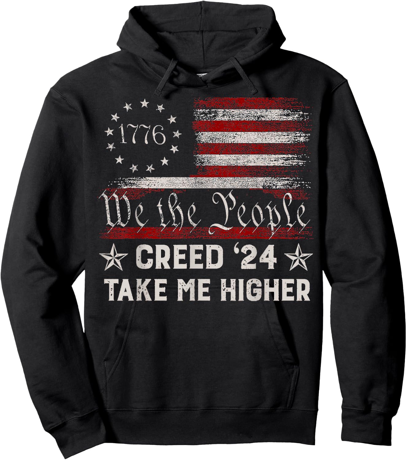 Creed 24' Take Me Higher American Flag Hoodie - Hoodie | Black