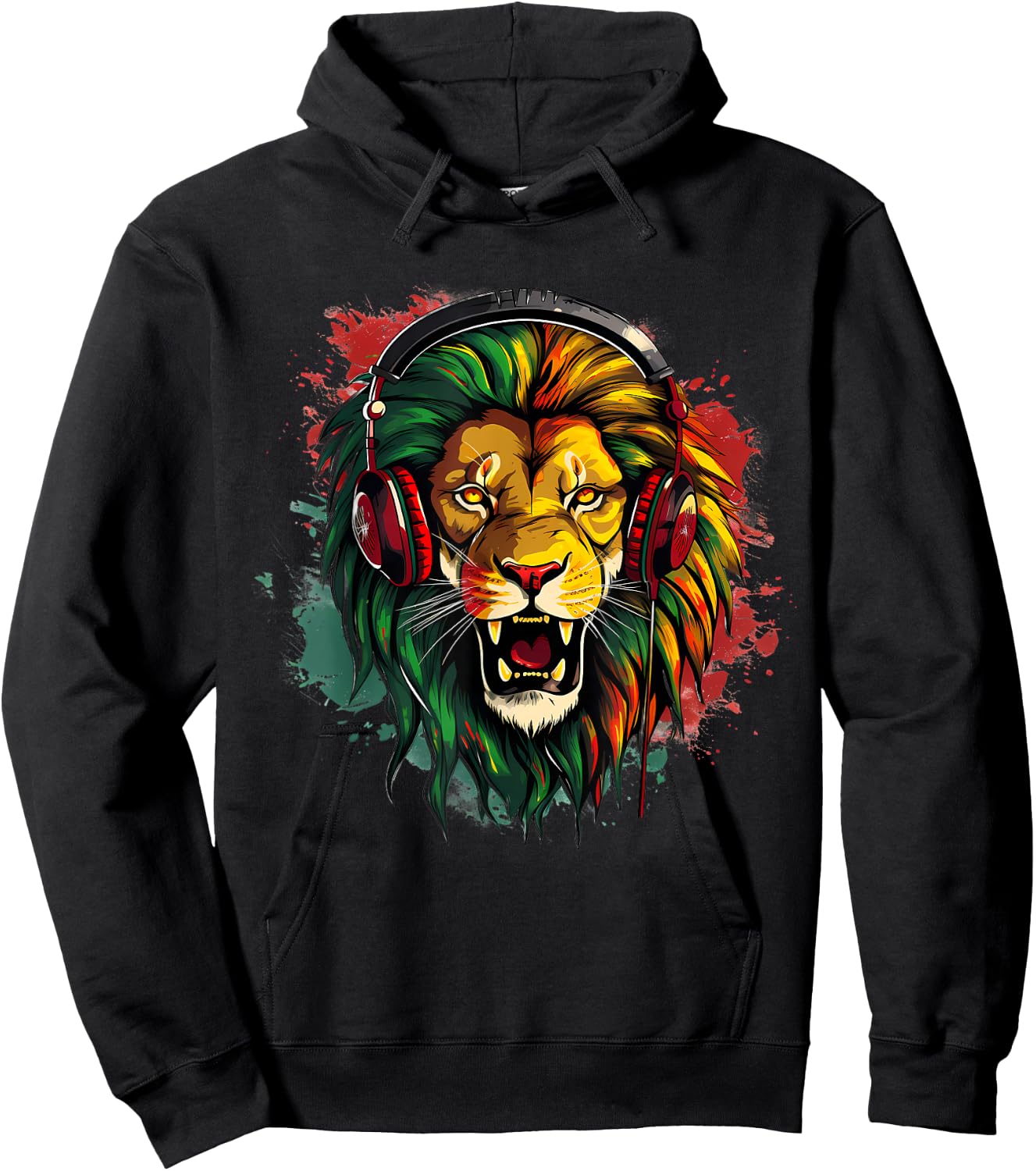 Reggae Music Rasta Pride Rasta Reggae Lion Rastafari Jamaica Hoodie - Hoodie | Black