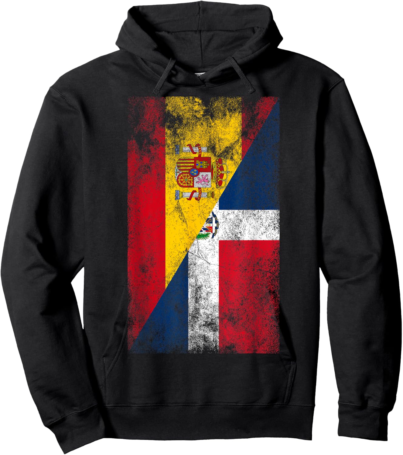 Spain & Dominican Republic Flags - Spanish Dominican Hoodie - Hoodie | Black