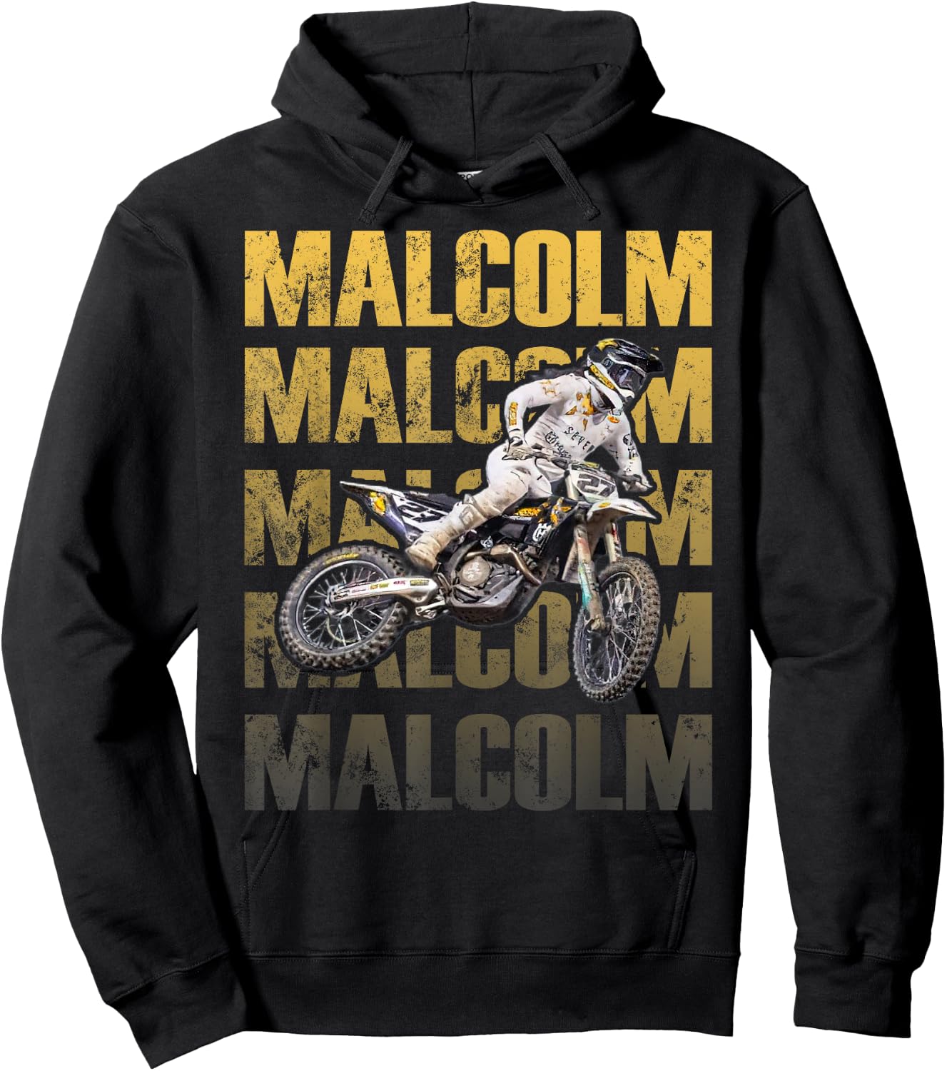 Vintage MS27 Motocross Motorcycle Father's Day Hoodie - Hoodie | Black