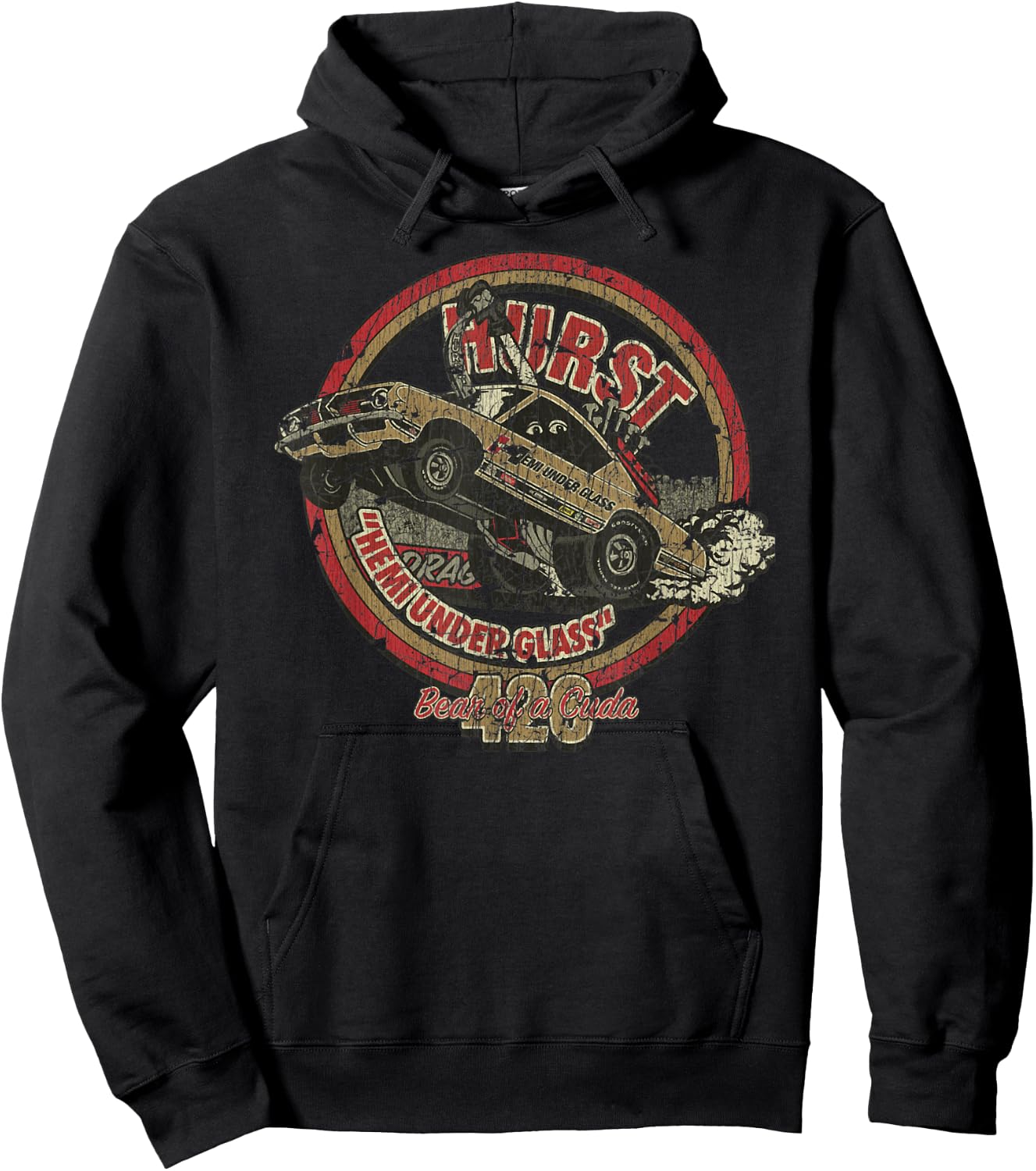 426 Hemi 'Bear of a Cuda' Barracuda , Small, Black Hoodie - Hoodie | Black
