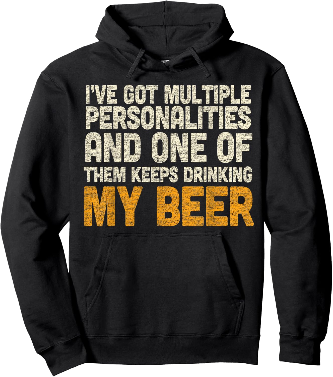 Funny Beer Drinking Shirt Multiple Personalities Hoodie - Hoodie | Black