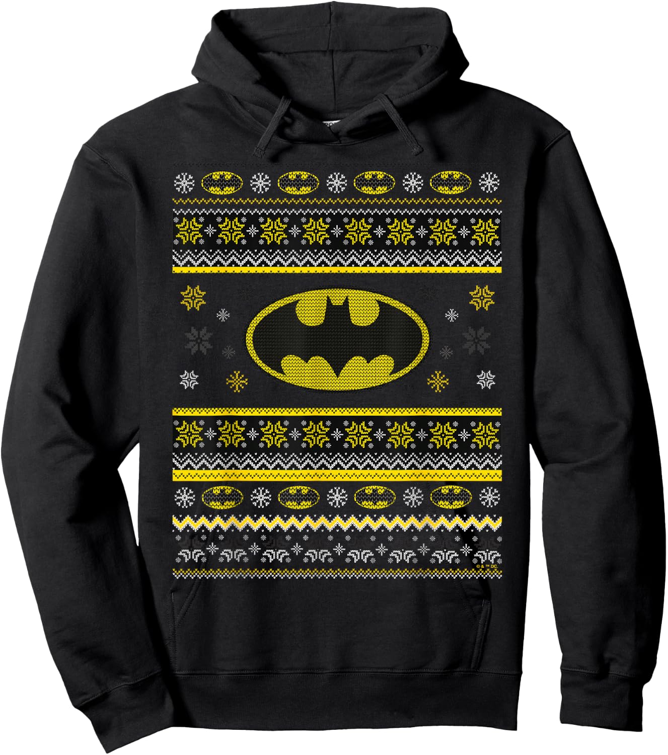 Batman Ugly Christmas Logo Hoodie - Hoodie | Black