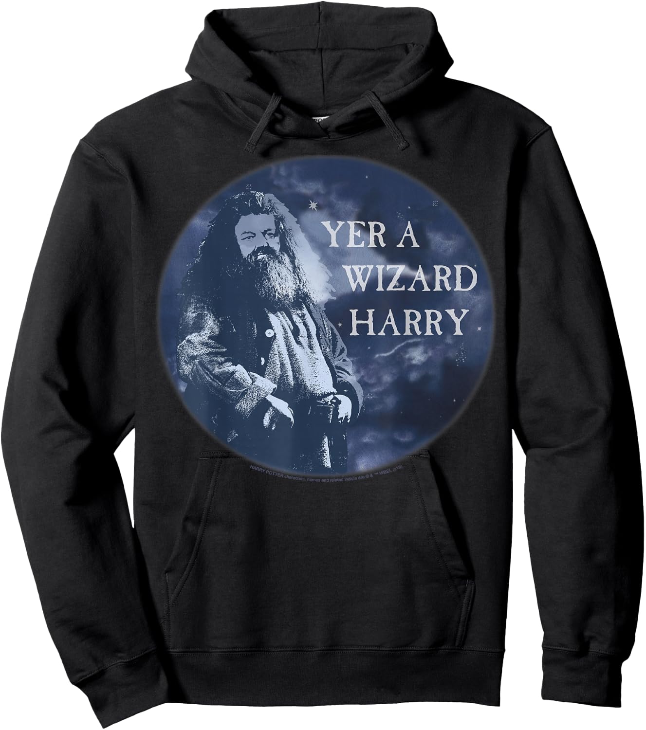 Harry Potter Hagrid Yer A Wizard Harry Portrait Hoodie - Hoodie | Black