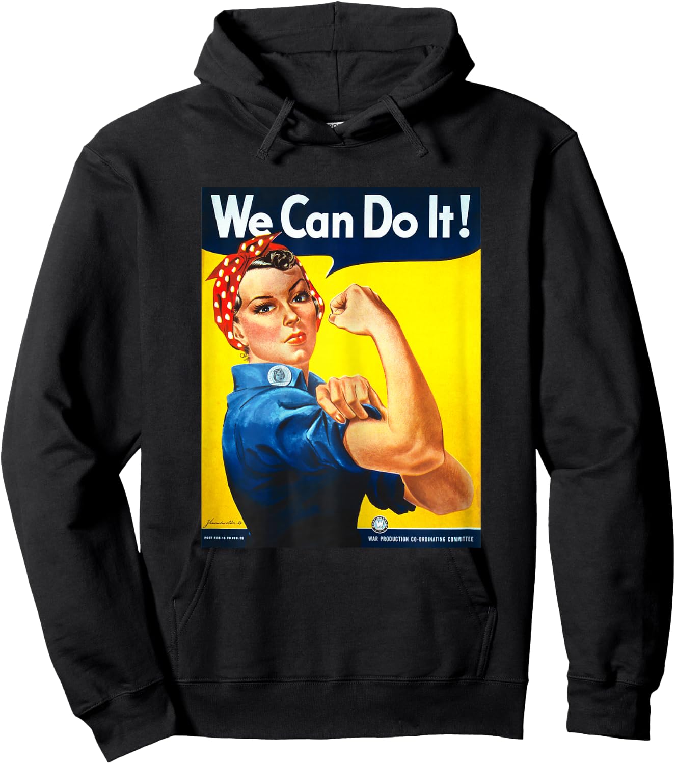Rosie The Riveter - We Can Do It! - Women's Feminist Hoodie - Hoodie | Black