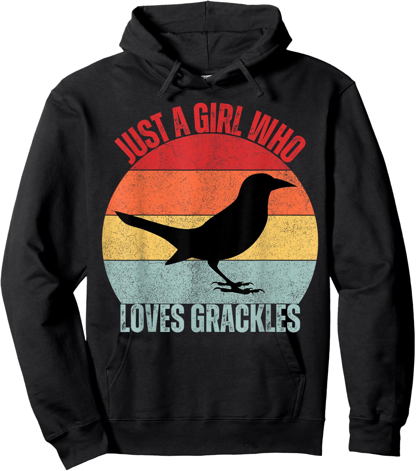 Just A Girl Who Loves Grackles Birds Birding Hoodie - Hoodie | Black