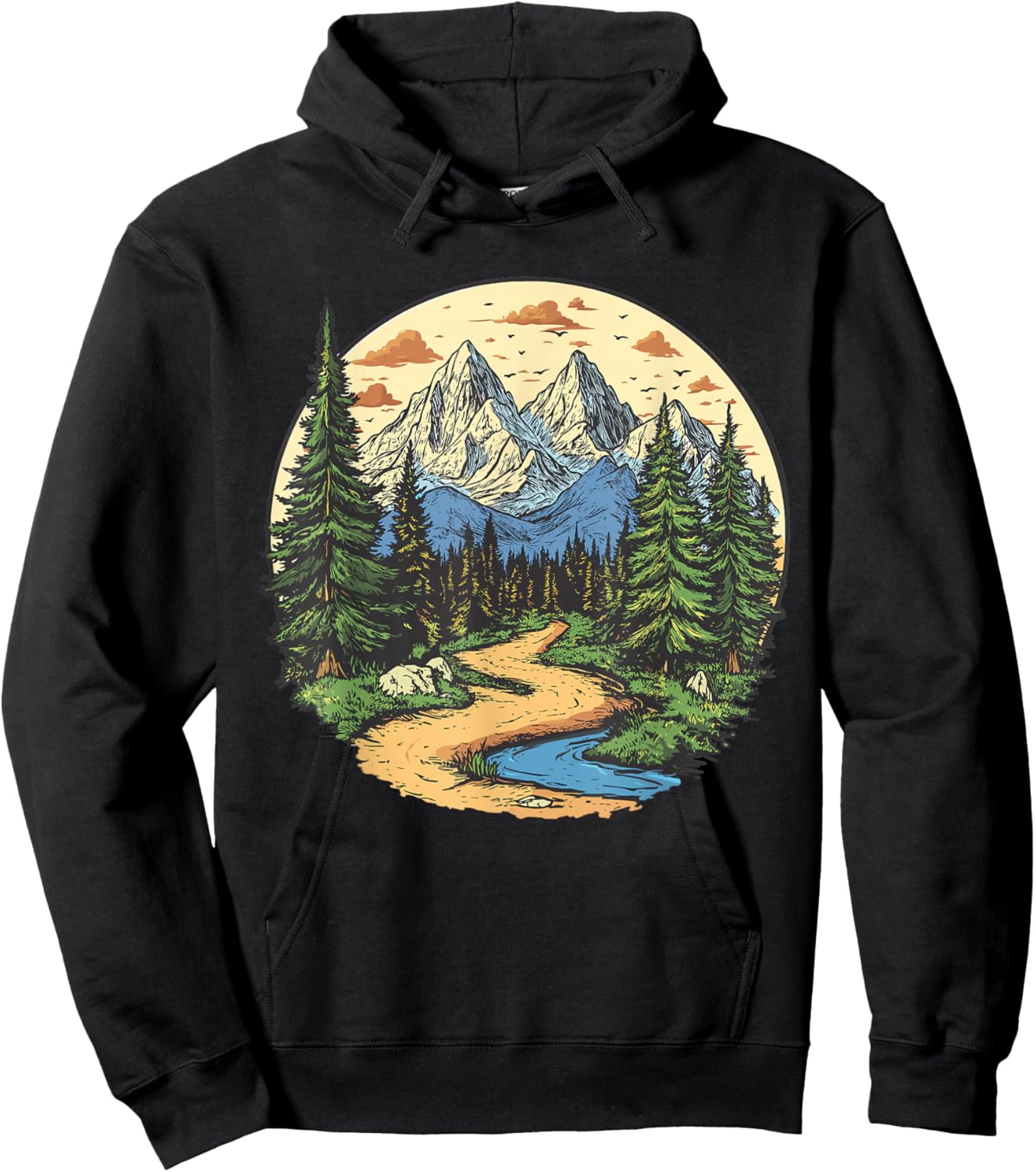 Hiking in Nature, Hiking Hoodie - Hoodie | Black