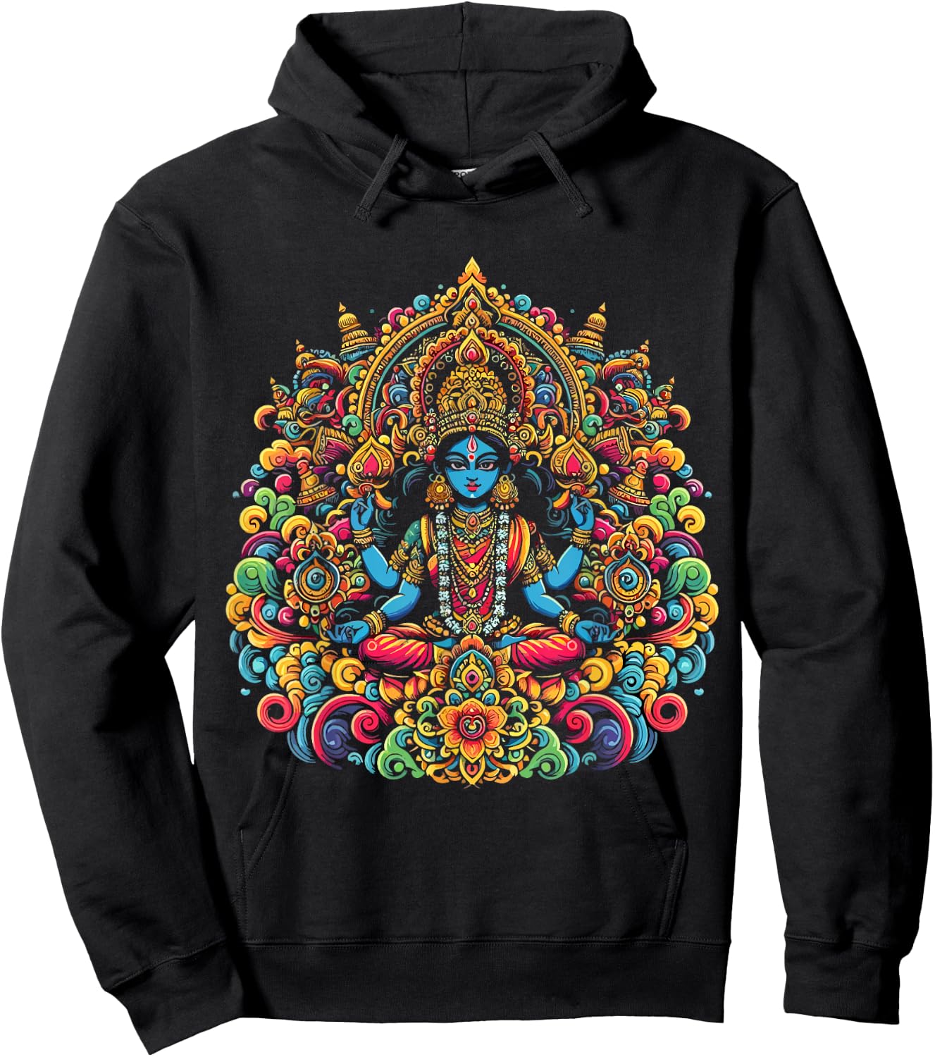 Kali Hindu Goddess Of Death Hindu Mother Fierce Warrior Hoodie - Hoodie | Black