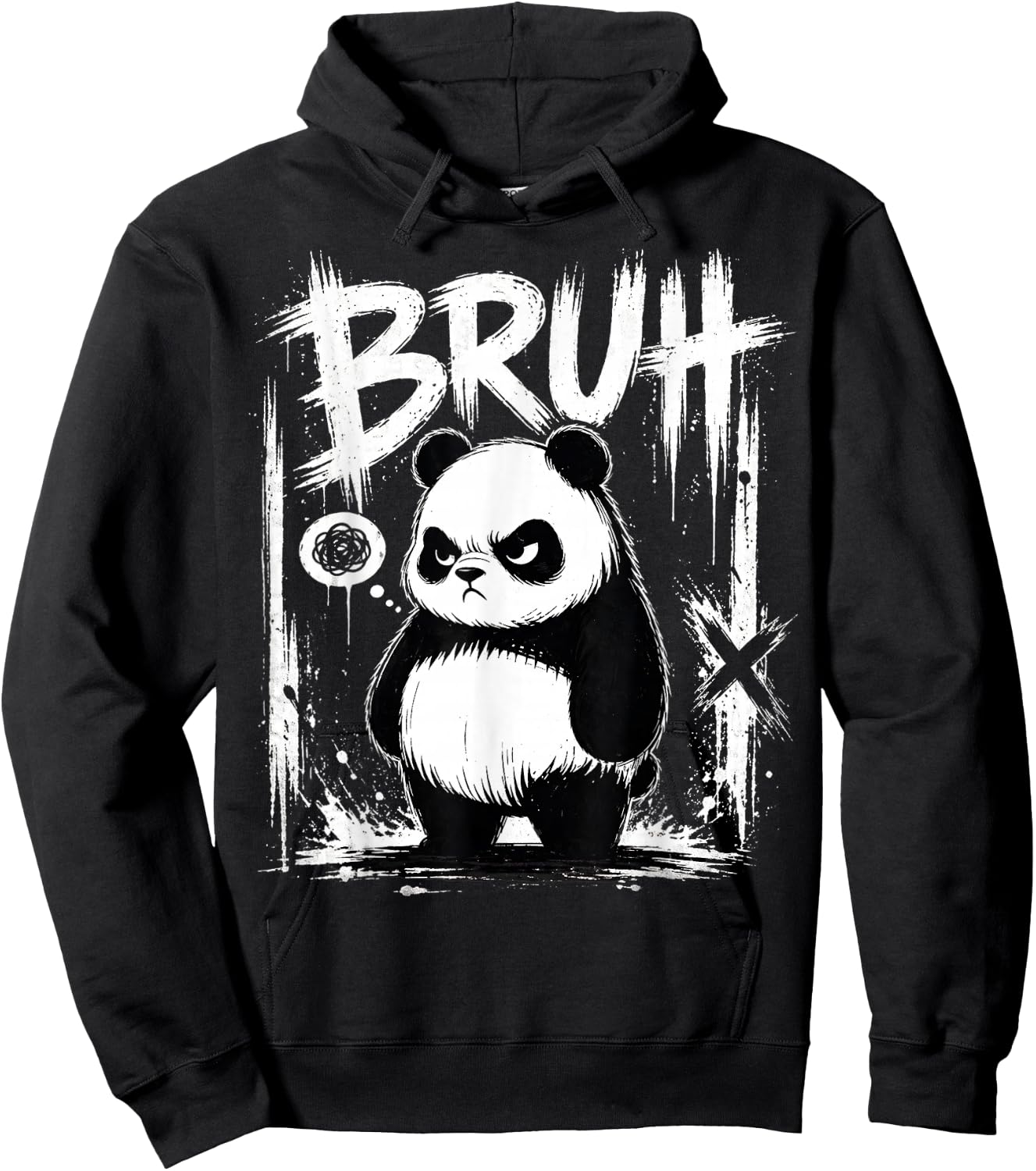 Cool Bruh Panda Funny Panda Men Women Kids Teens Animal Hoodie - Hoodie | Black
