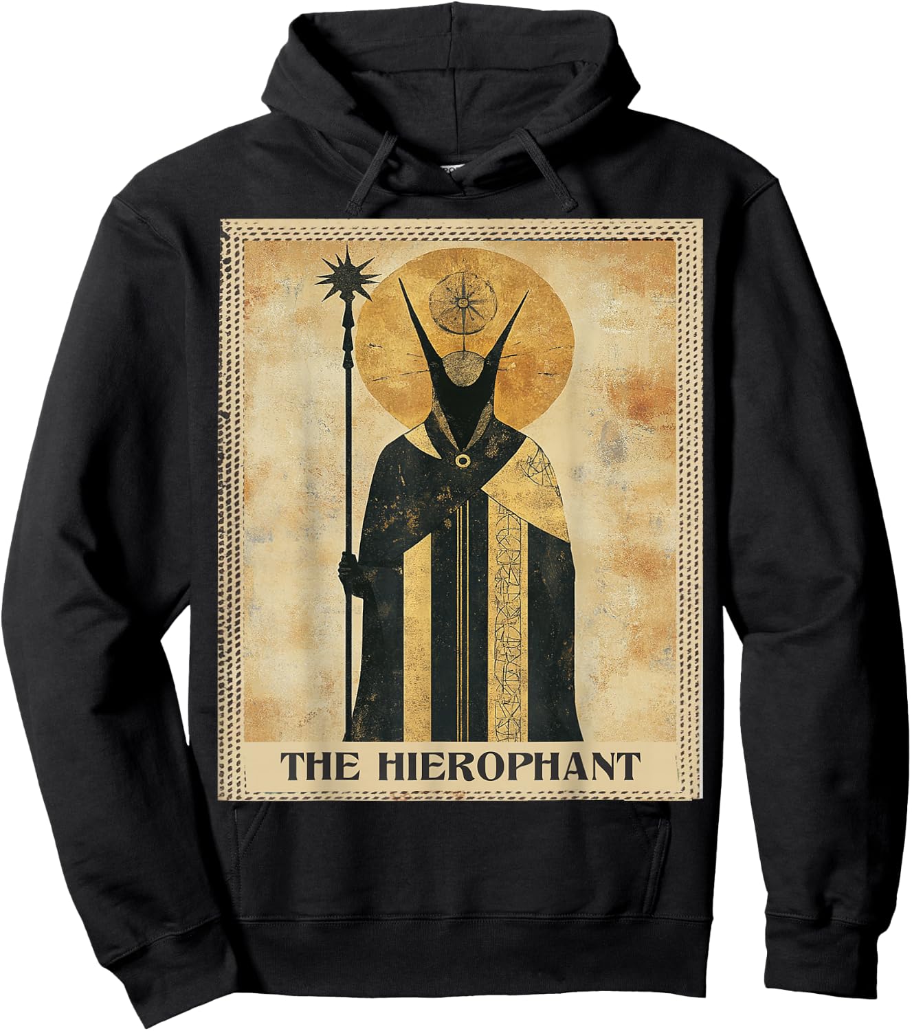 Witch Tarot Card The Hierophant Hoodie - Hoodie | Black