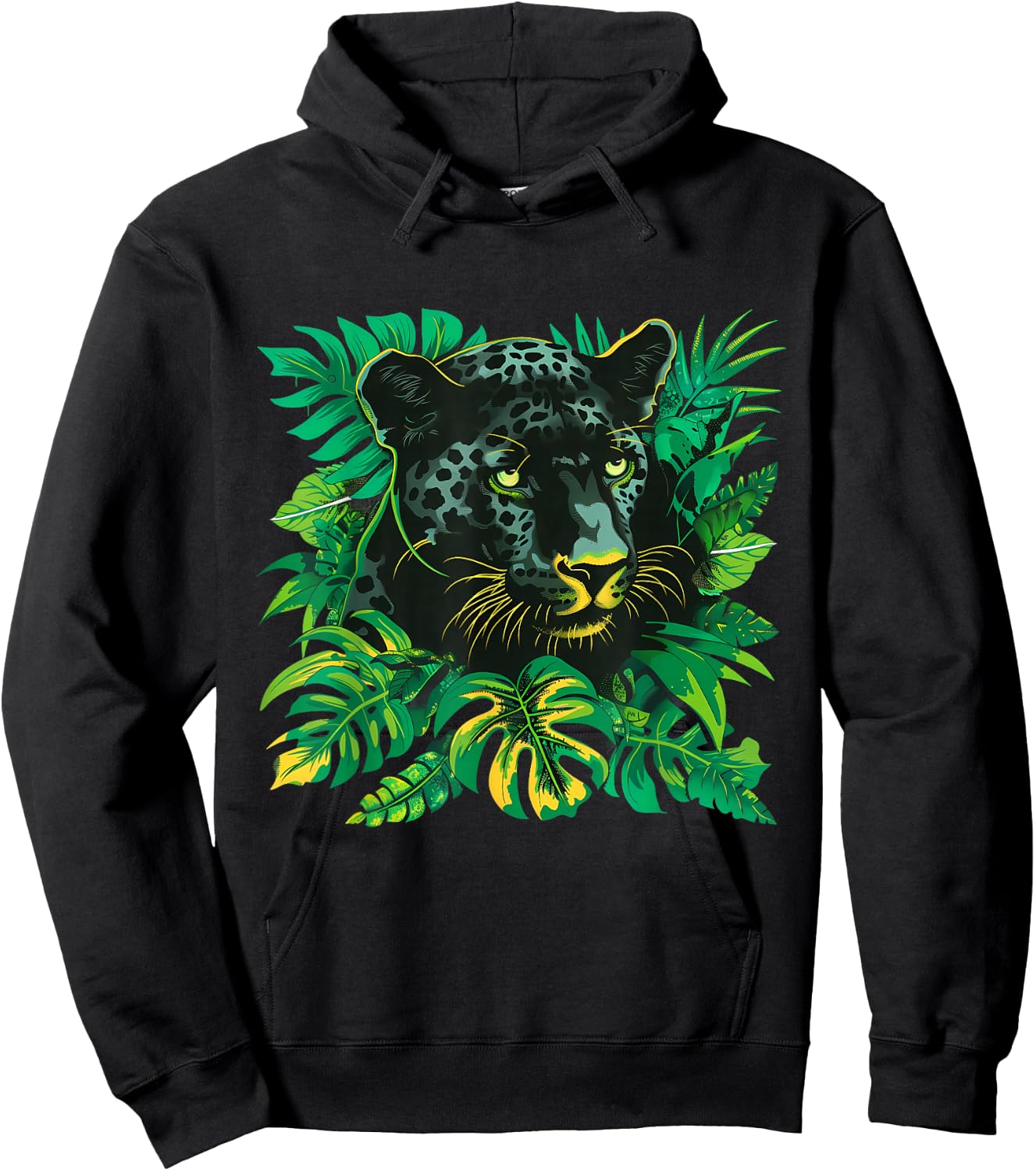 Panther Drawing Animal Art Portrait Nature Panther Lover Hoodie - Hoodie | Black