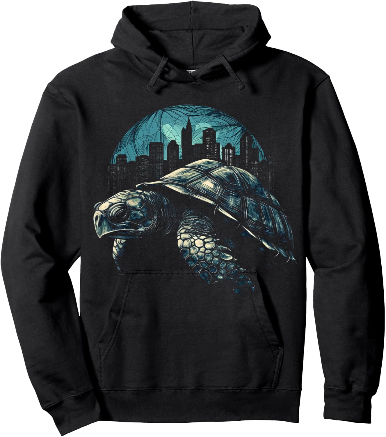 Turtle Architecture Art - Animal Turtle Hoodie - Hoodie | Black