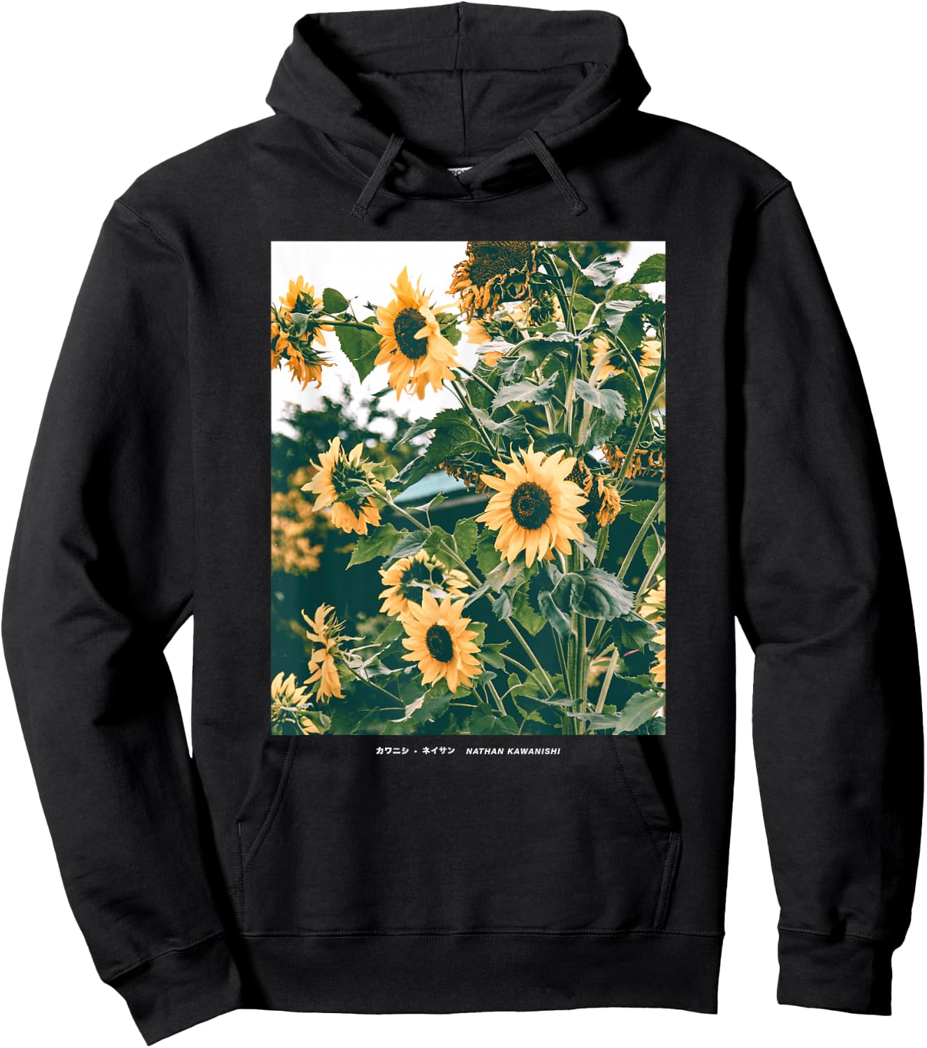 Floral Sunflower Streetwear Aesthetic Fashion Small Hoodie - Hoodie | Black