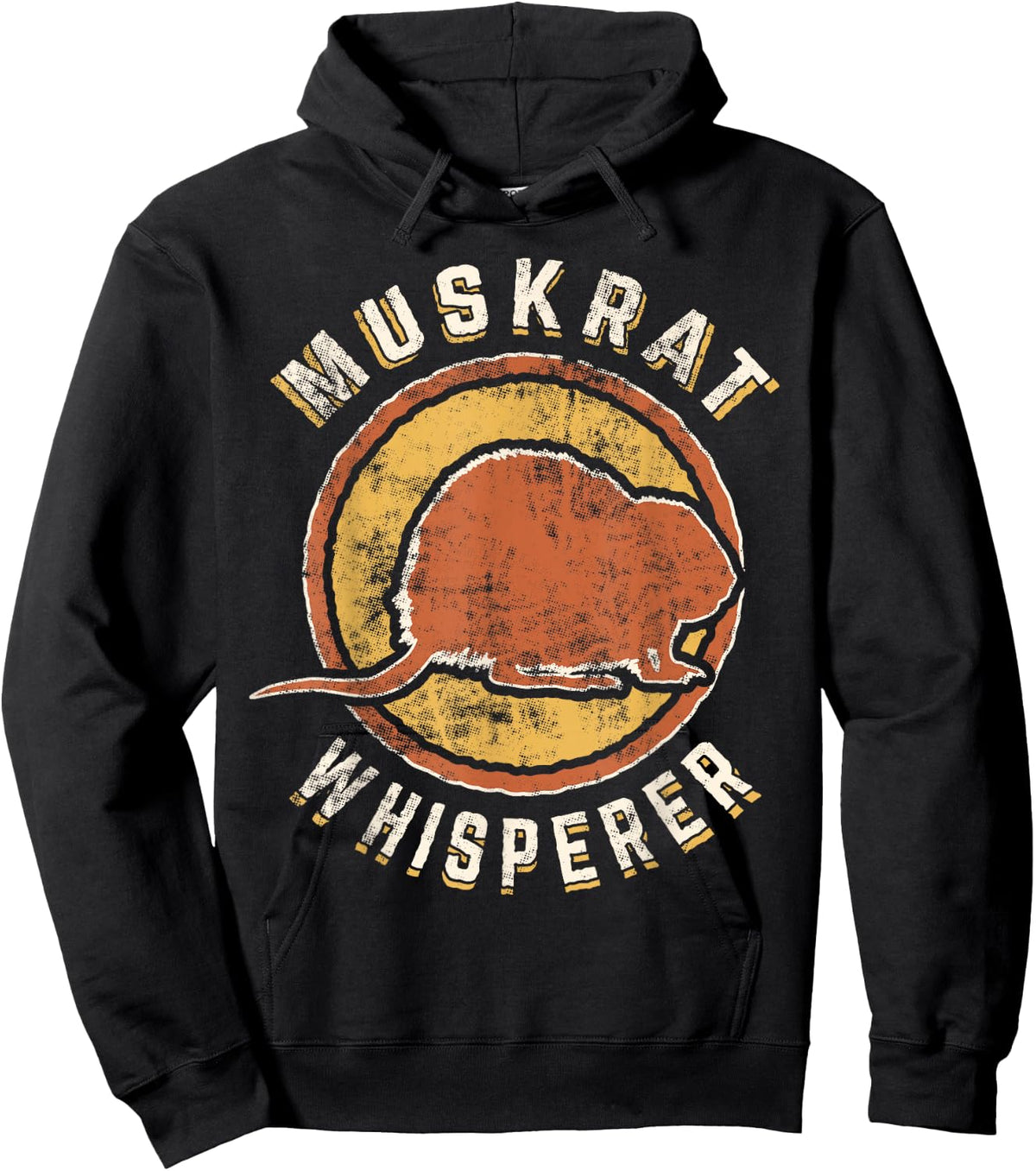 Muskrat Whisperer Vintage Classic Retro Animal Love Hoodie - Hoodie | Black