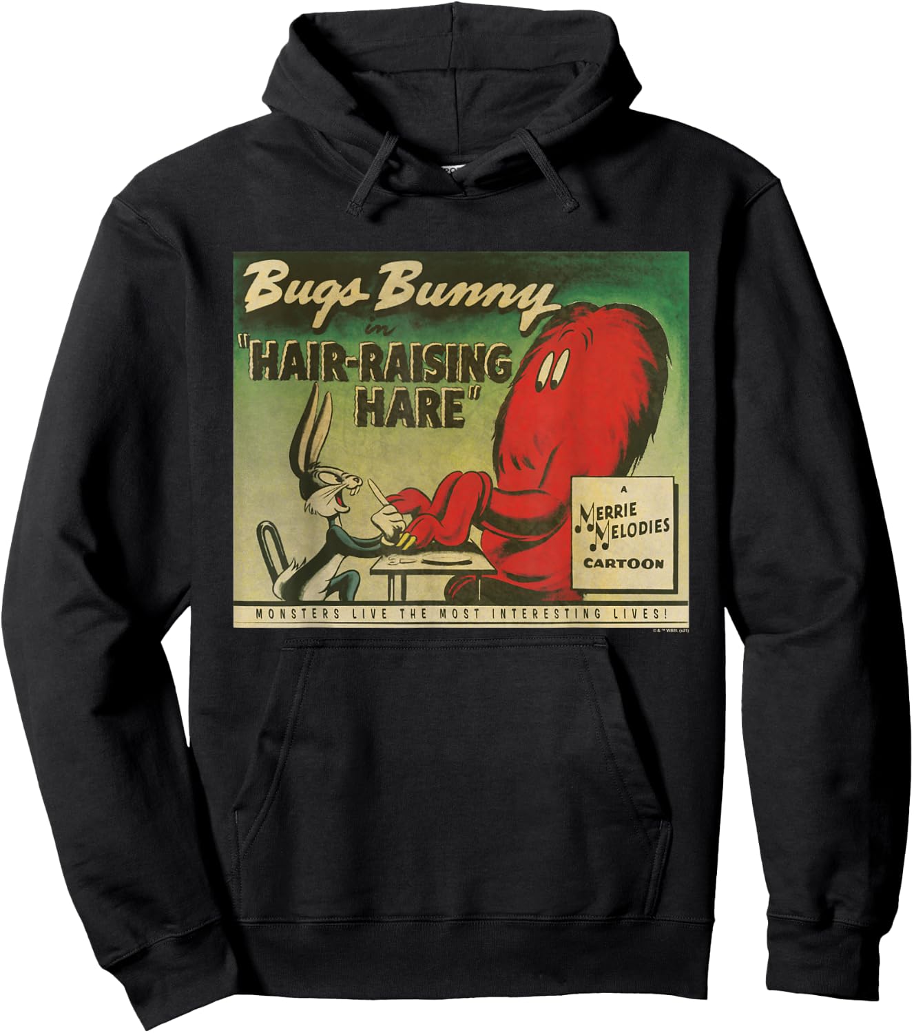 Looney Tunes Bugs Bunny Hair-Raising Hare Small Hoodie - Hoodie | Black