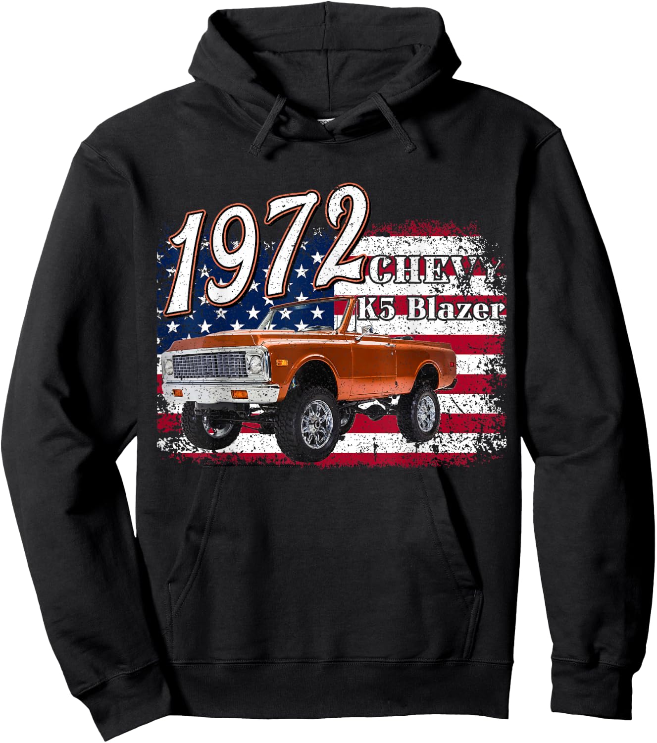 1972 72 K5 Blazer 4th Of July American Truck Hoodie - Hoodie | Black