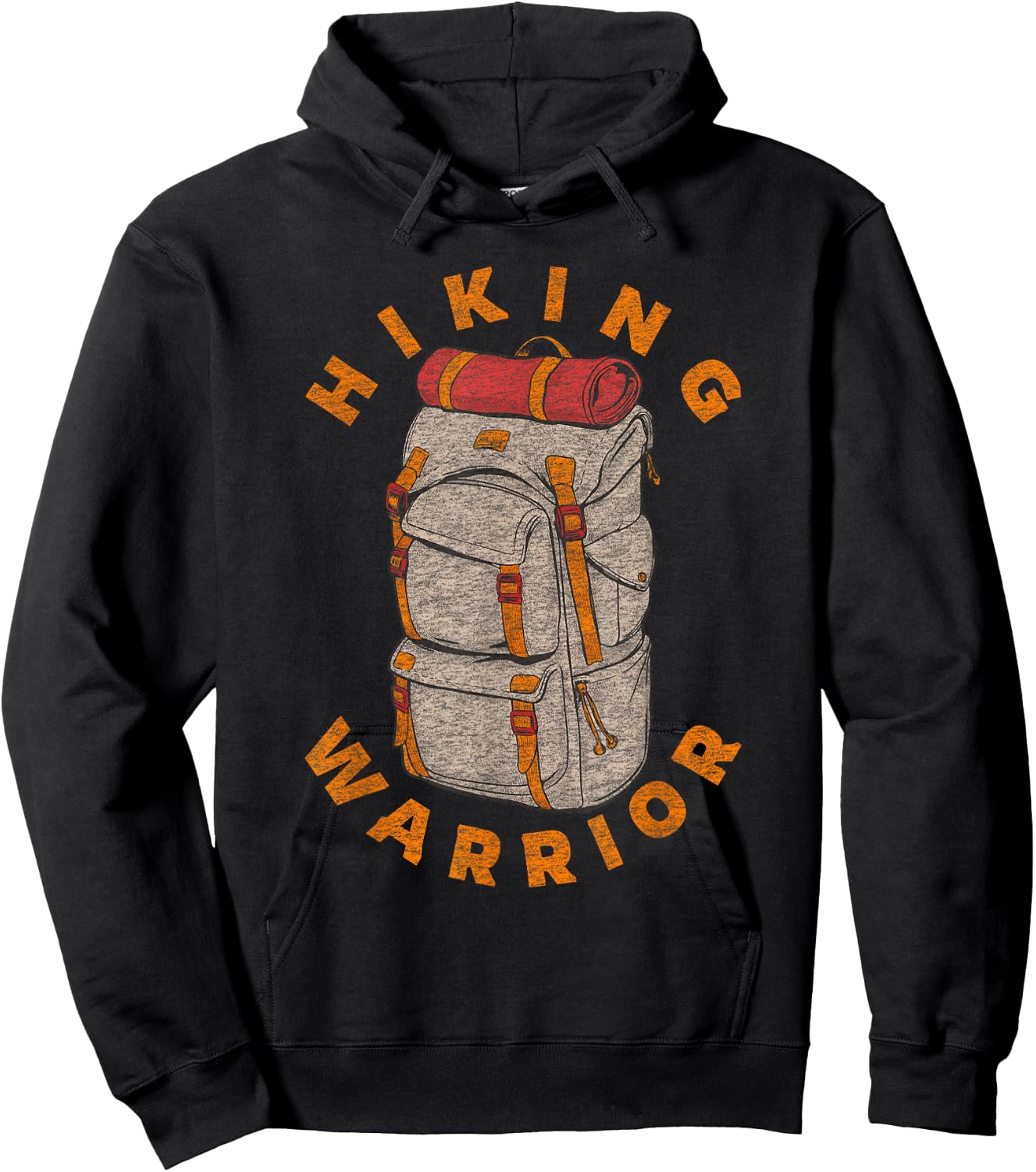 Funny Hiking Saying | Hiker Backpacker Vintage Graphic Hoodie - Hoodie | Black