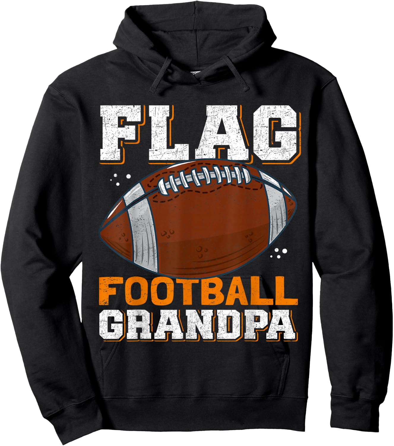 Flag Football Grandpa | Player Flag Football Hoodie - Hoodie | Black