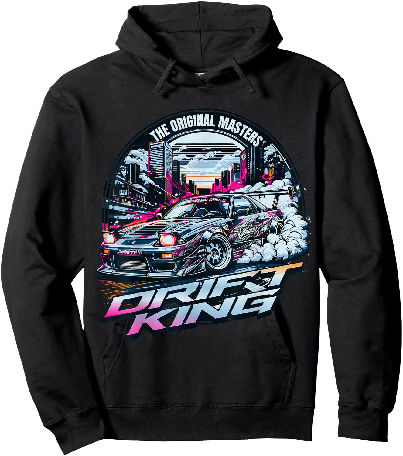 Cool Racing Vintage Japanese JDM Tokyo Japan Drift Race Car Hoodie - Hoodie | Black