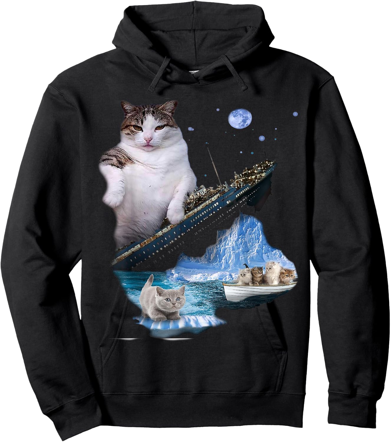 Titanic Cats Hoodie - Hoodie | Black