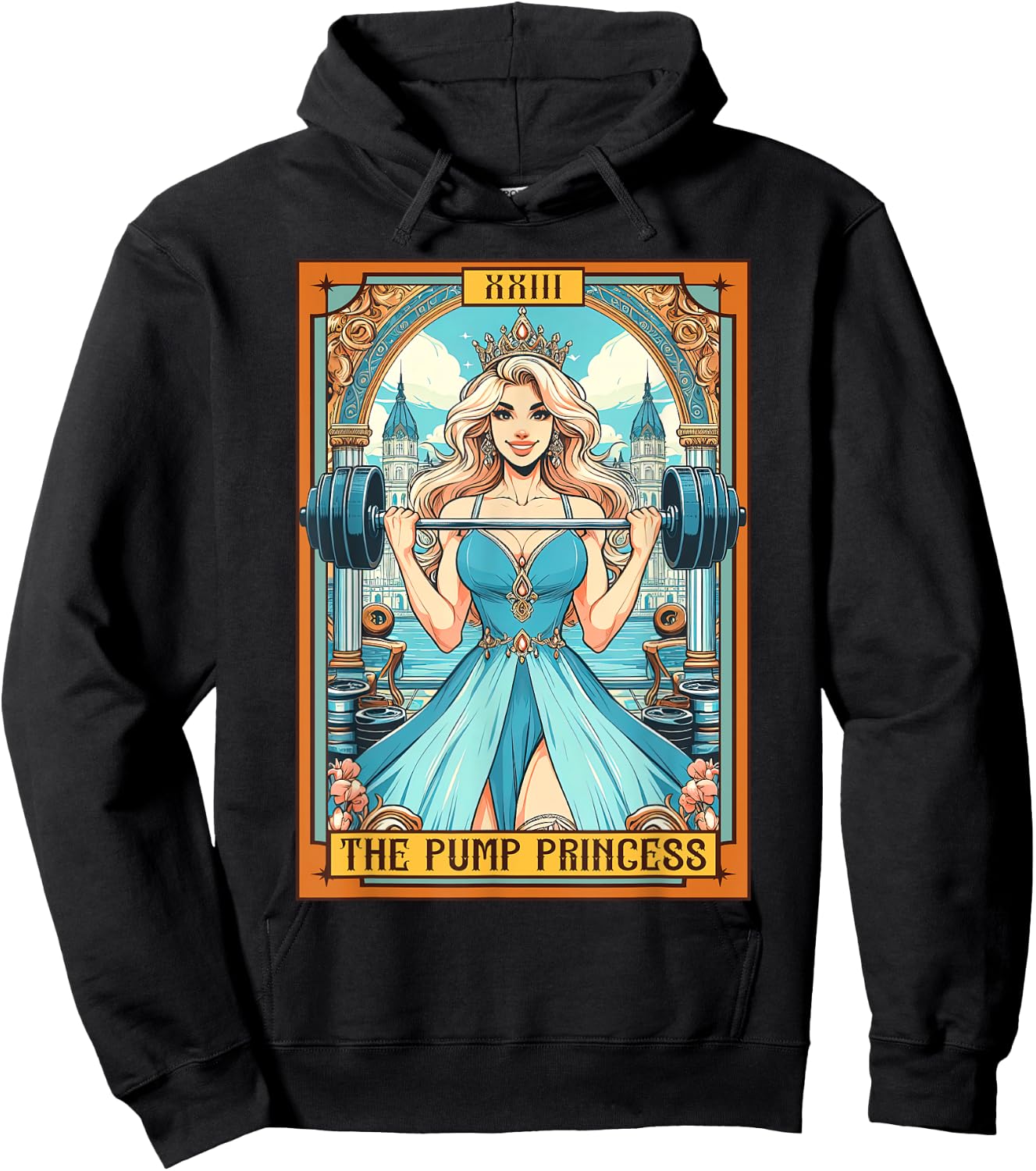Body Pump Fitness Workout Gym The Pump Princess Tarot Card Hoodie - Hoodie | Black