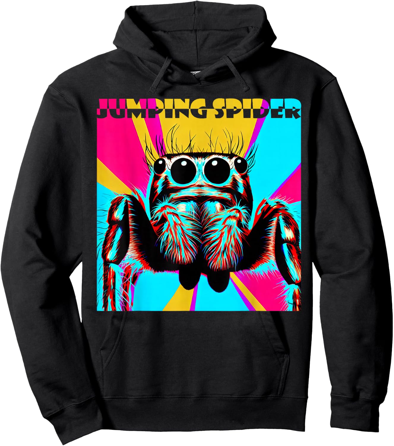 Jumping Spider, Jumping Spider, Andy warhole Style, Saying Hoodie - Hoodie | Black