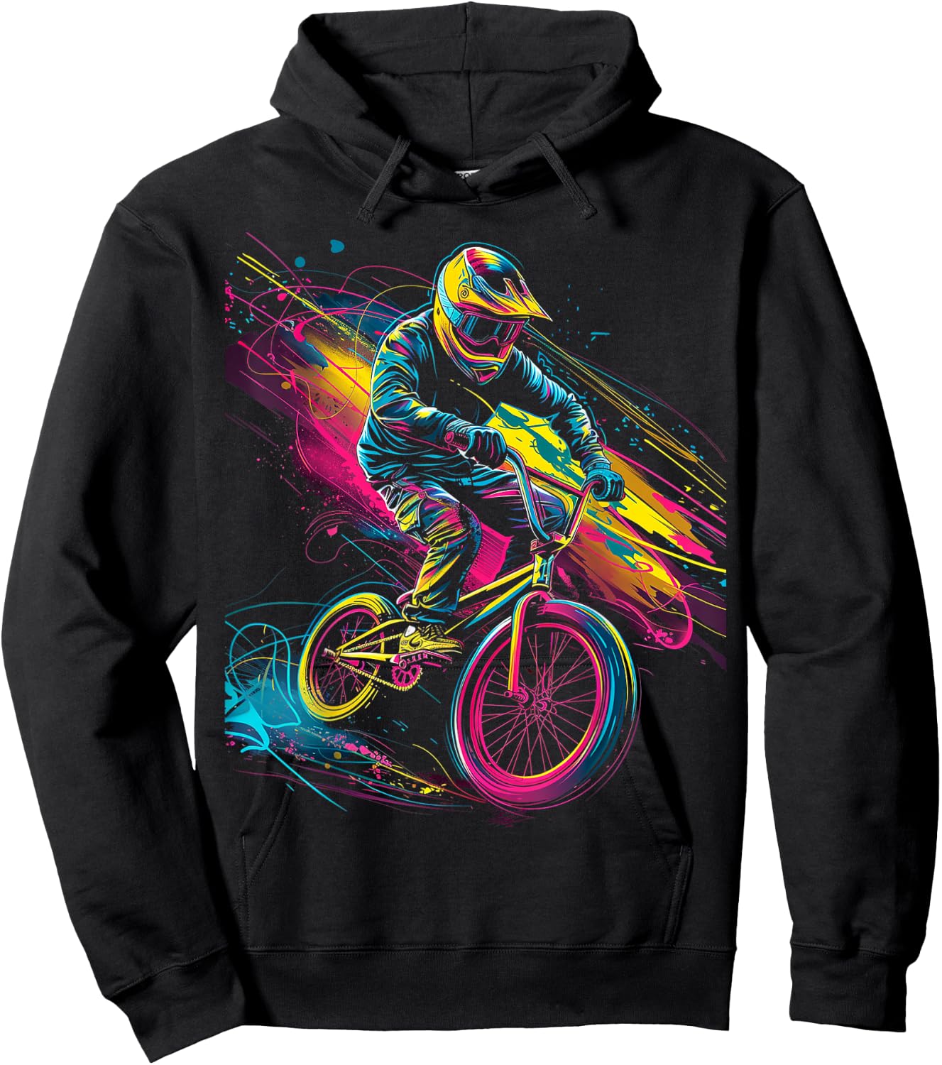 BMX Dirt Neon Hoodie - Hoodie | Black
