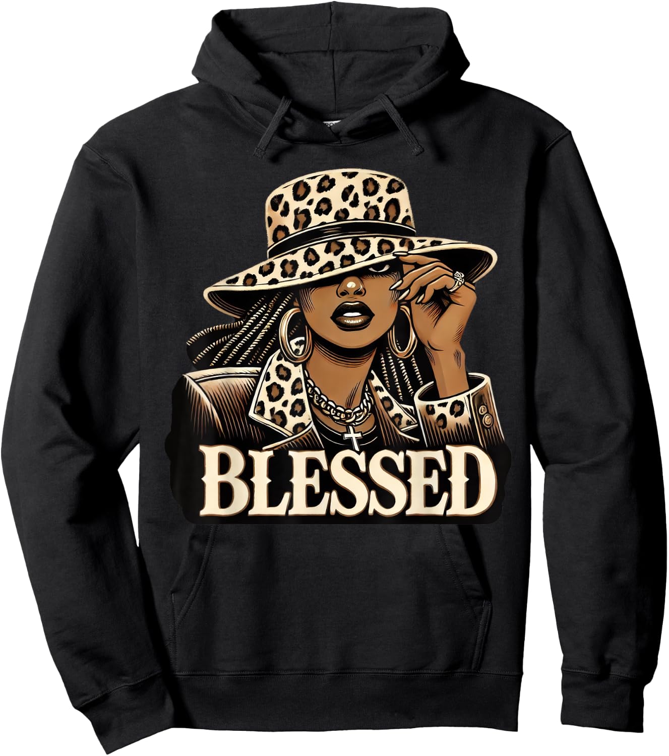 Blessed Black Cowgirl Western Swag African Christian Woman Hoodie - Hoodie | Black