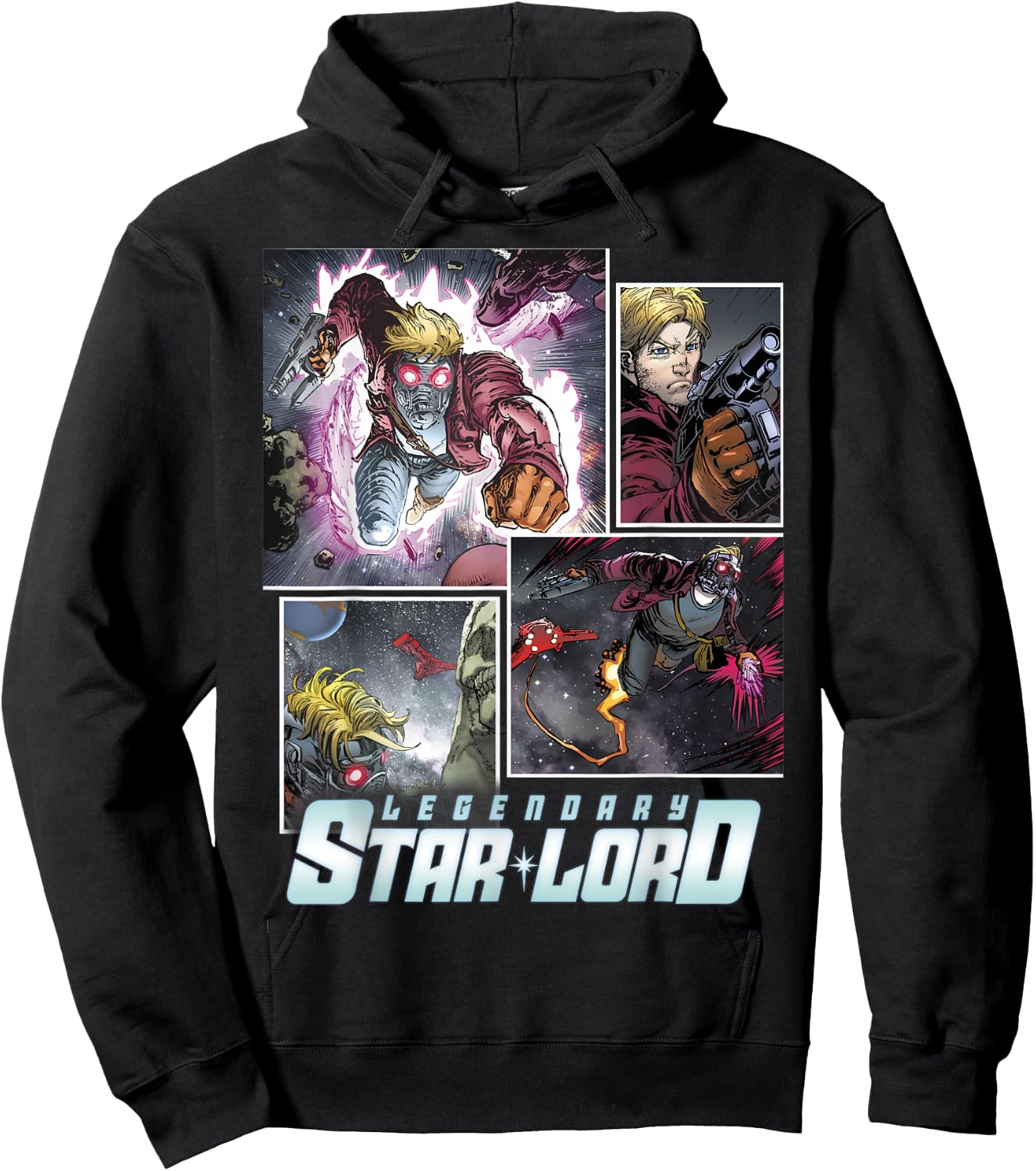 Marvel Guardians of The Galaxy Legendary Star-Lord Collage Hoodie - Hoodie | Black