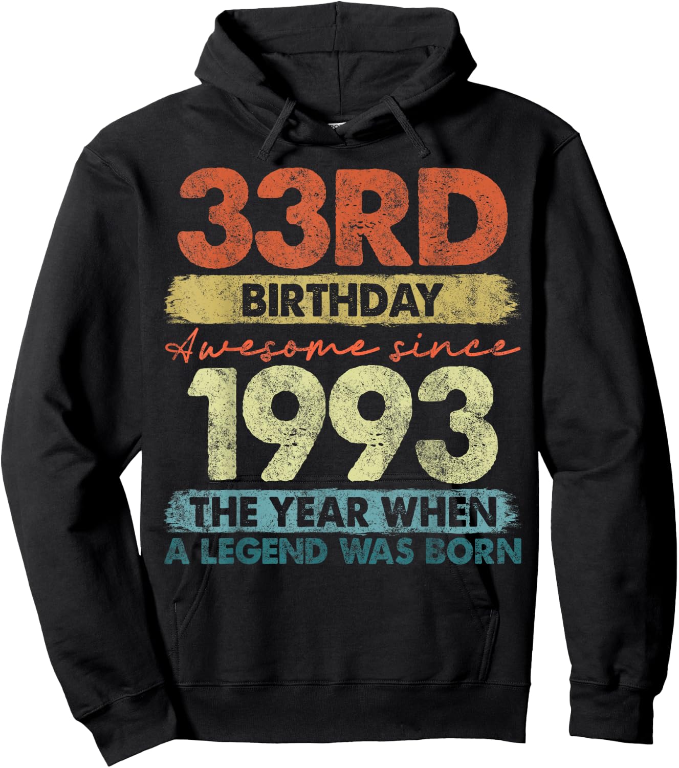 33 Year Old Gifts Vintage 1993 Limited Edition 33rd Birthday Hoodie - Hoodie | Black