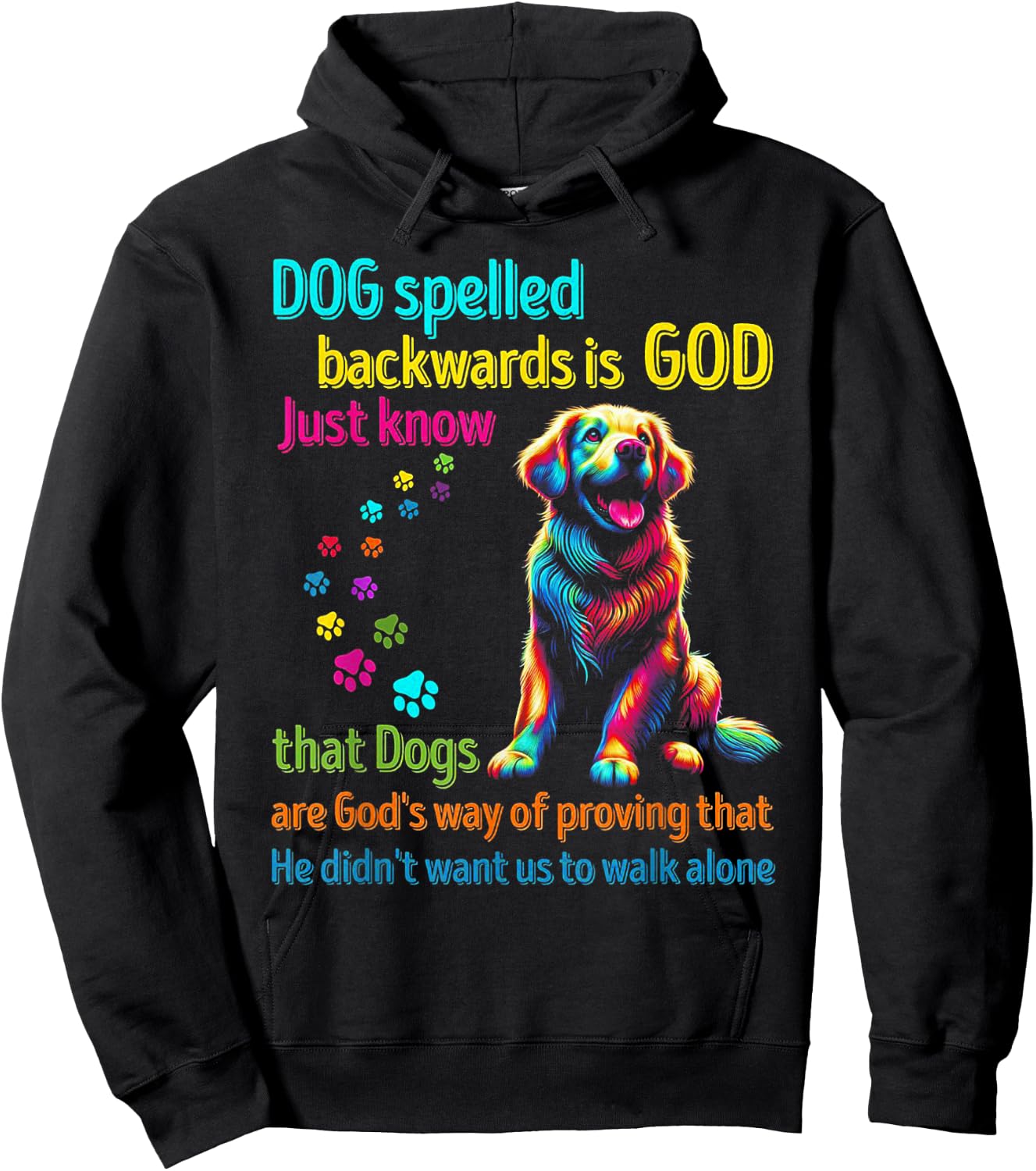 Dog Spelled Backwards Is God Hoodie - Hoodie | Black