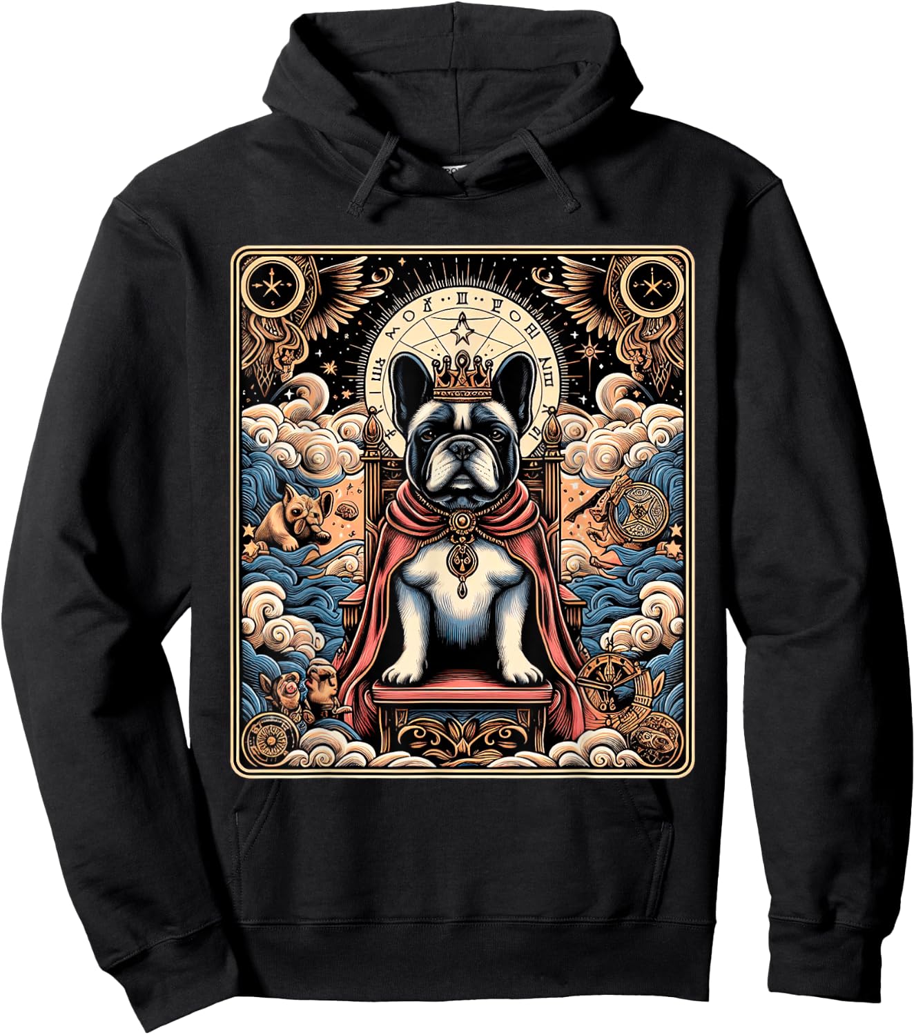 French Bulldog tarot card Women Hoodie - Hoodie | Black