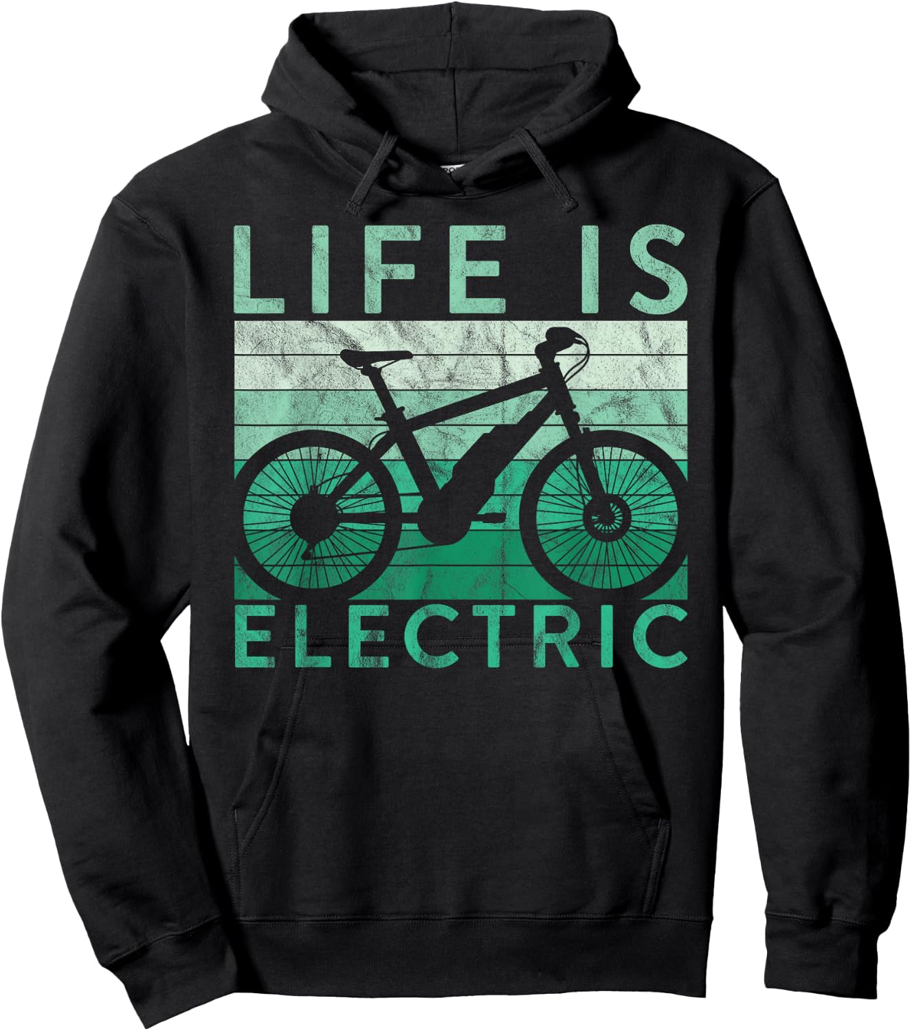 Life Is Electric E-Bike Electric Cycling Hoodie - Hoodie | Black