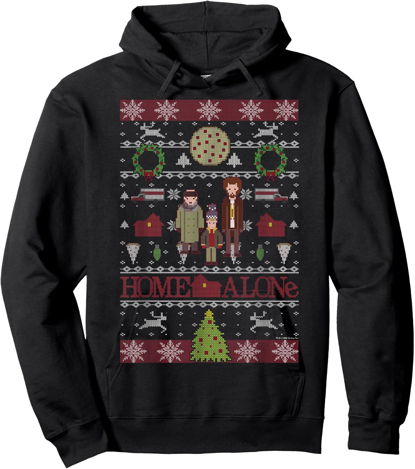 Home Alone Christmas The Wet Bandits Ugly Sweater Hoodie - Hoodie | Black