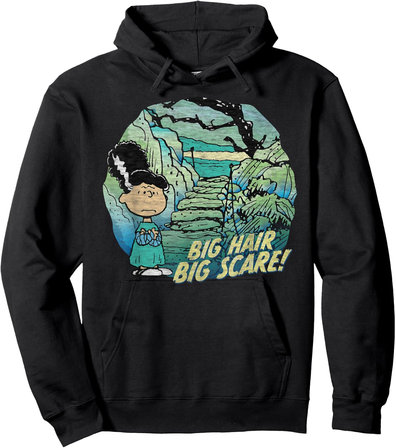 Peanuts Halloween Lucy Big Hair Scare Hoodie - Hoodie | Black