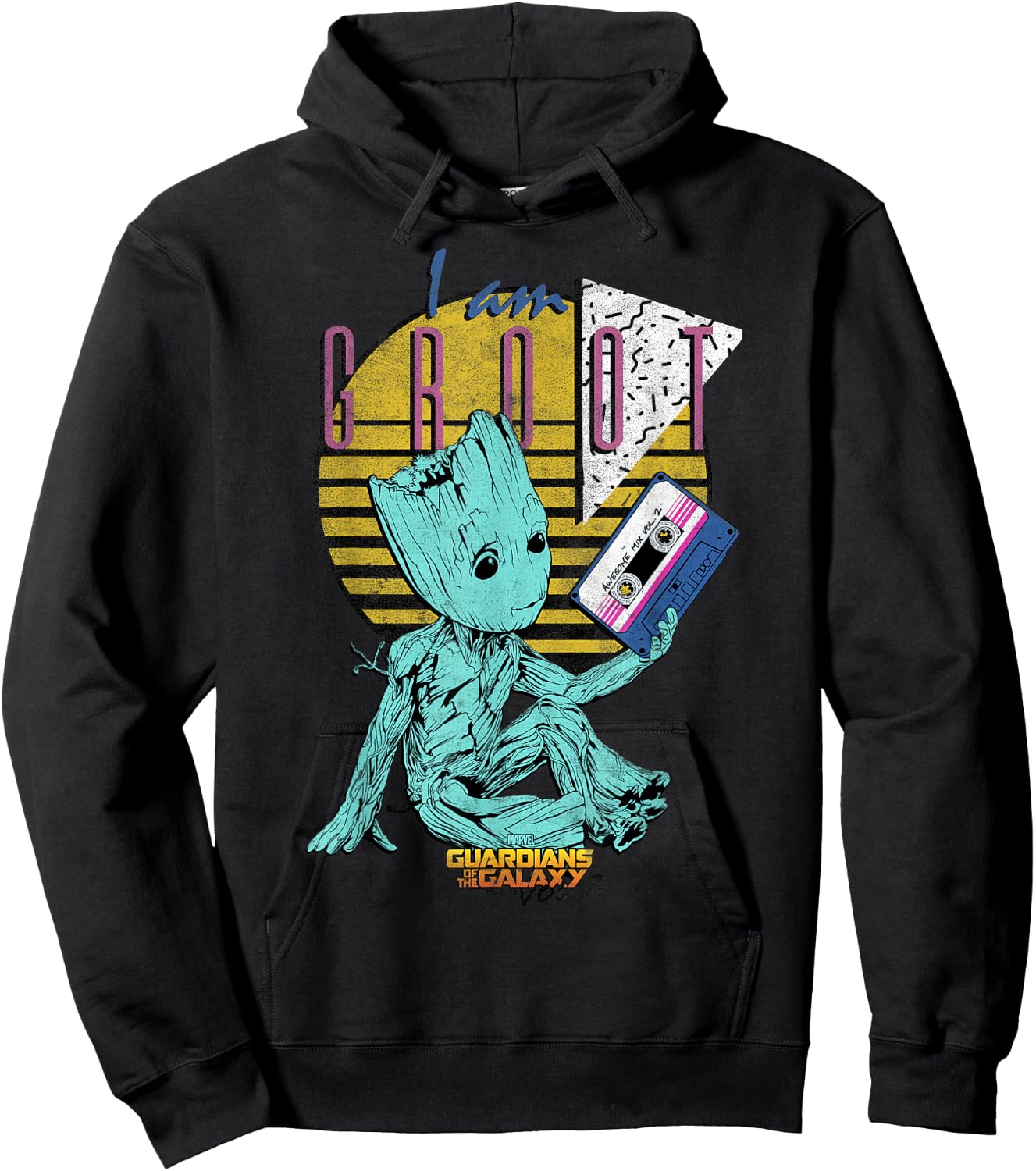 Marvel Guardians of The Galaxy Vol 2 Baby Groot Retro 90's Hoodie - Hoodie | Black