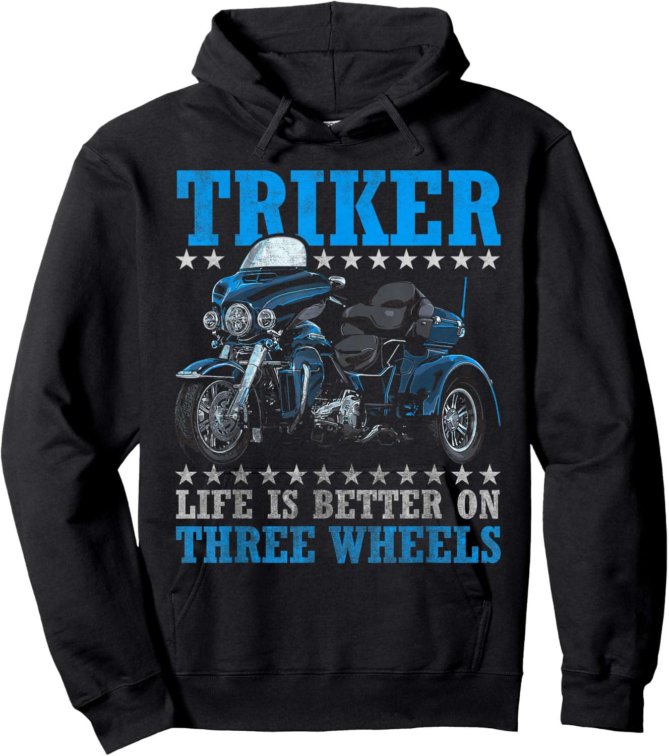 Triker - Life Is Better On Three Wheels - Motorcycle Trike Hoodie - Hoodie | Black