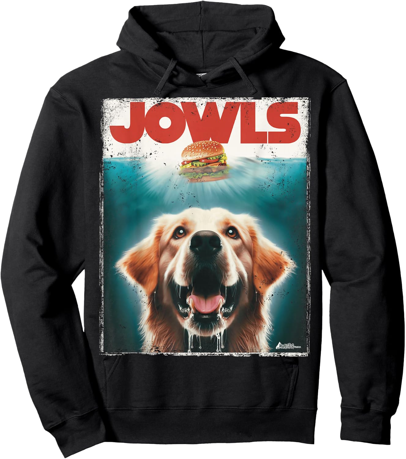 Light Golden Retriever Jowls Top, Paws Cream Lab Dog Mom Dad Hoodie - Hoodie | Black