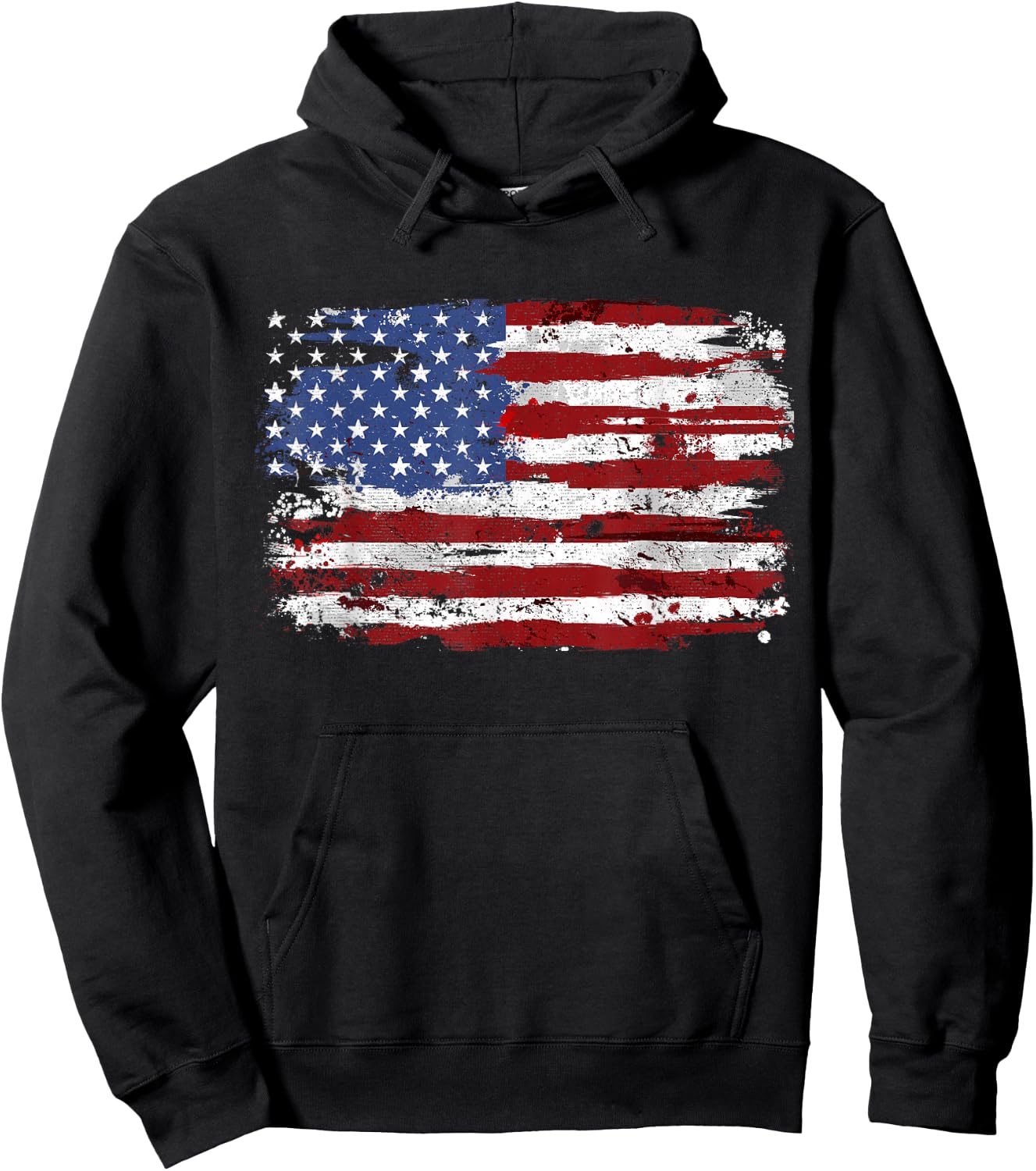 American Flag USA United States of America US 4th of July Hoodie - Hoodie | Black