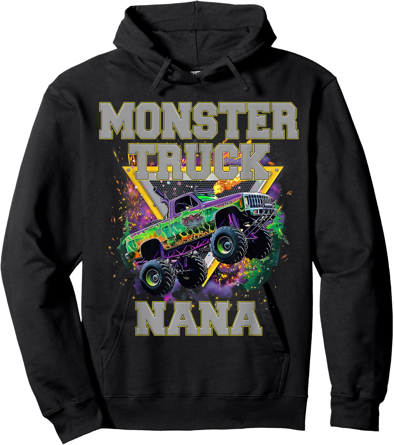 Monster Truck Nana Monster Truck Are My Jam Truck Lovers Hoodie - Hoodie | Black