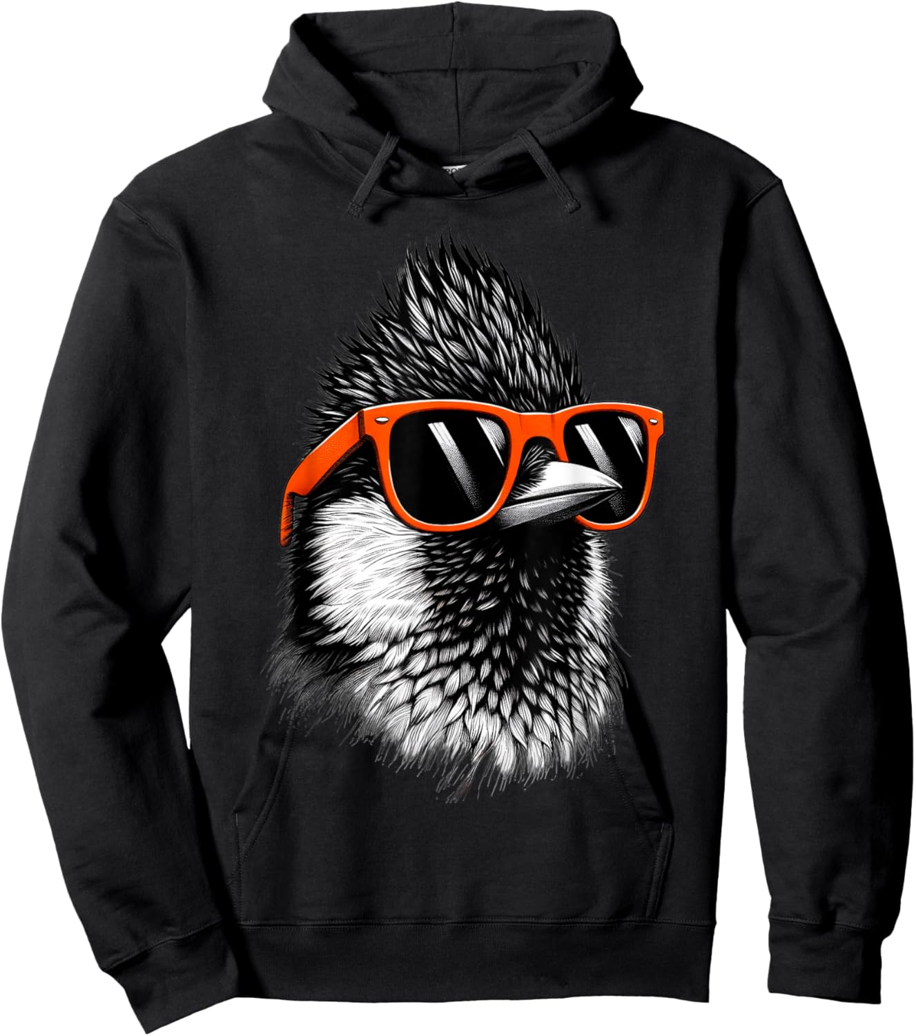 Cool Oriole Bird Wearing Sunglasses Graphic Art Hoodie - Hoodie | Black