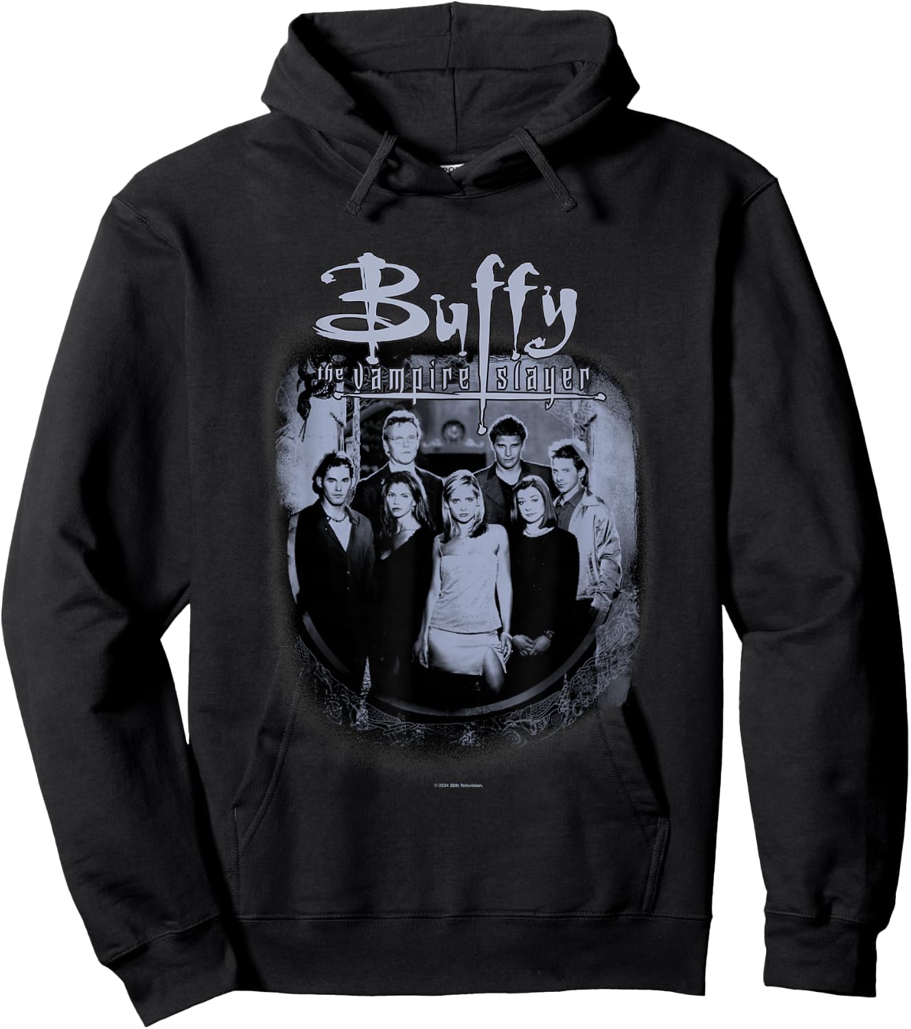 Buffy The Vampire Slayer Distressed Vintage Scooby Gang Hoodie - Hoodie | Black