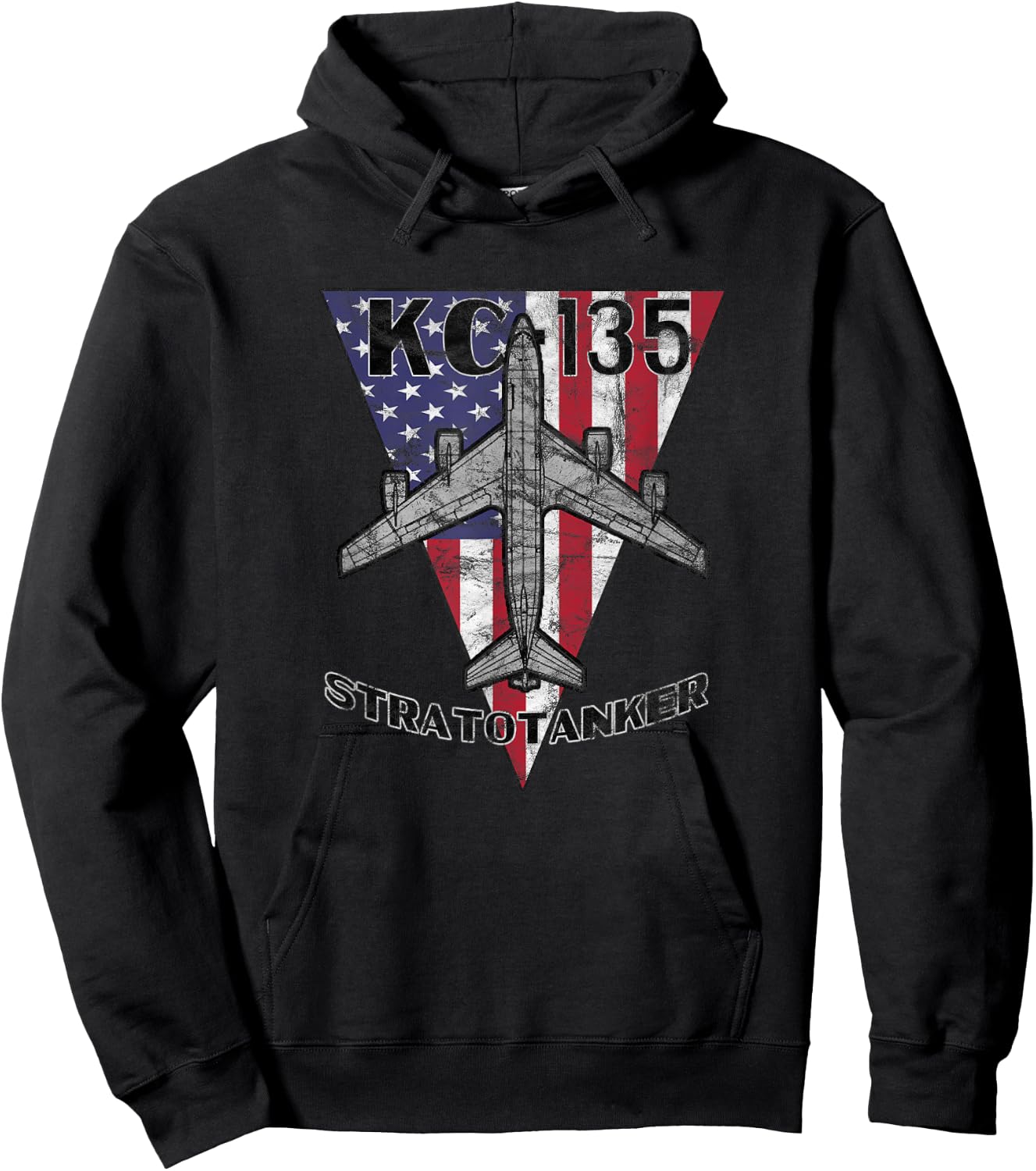 KC-135 Stratotanker Military Tanker Airplane Vintage Hoodie - Hoodie | Black
