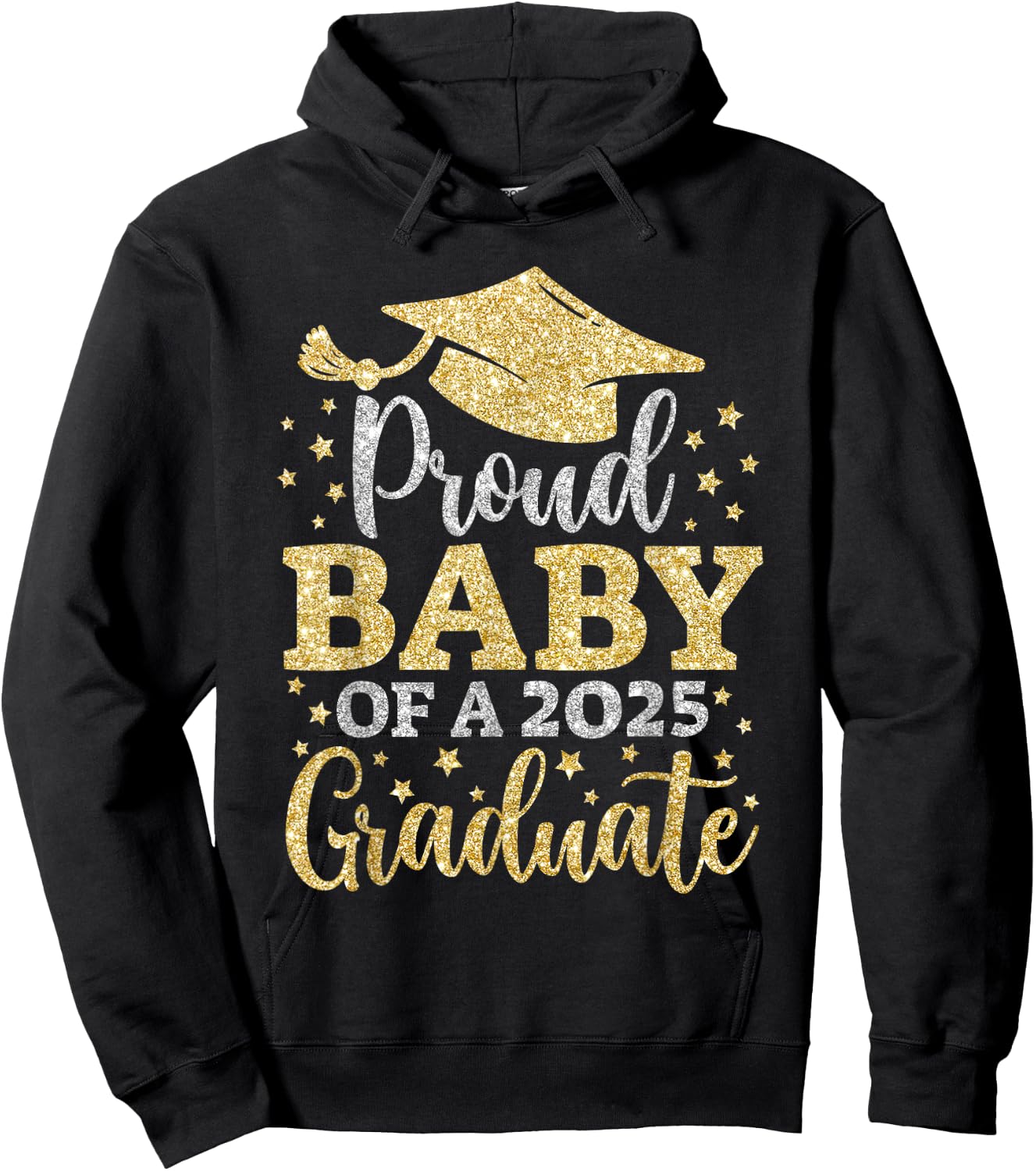 Baby Senior 2025 Proud Baby of A Class of 2025 Graduate Hoodie - Hoodie | Black