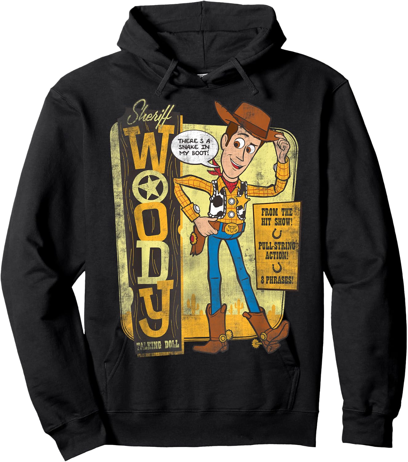 Disney Pixar Toy Story Sheriff Woody Talking Doll Hoodie - Hoodie | Black