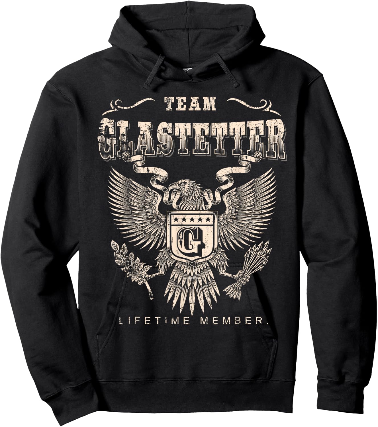 Team Glastetter Lifetime Member - Glastetter Name Hoodie - Hoodie | Black