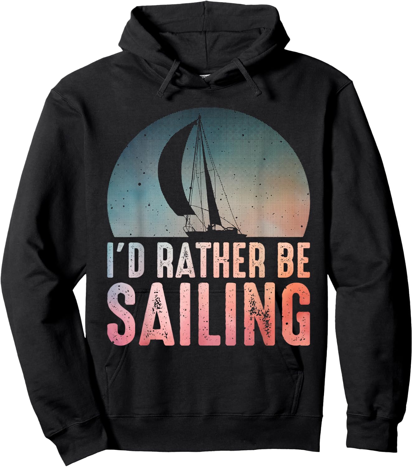 Sailing Design Women I'd Rather Be Sailing Lover Hoodie - Hoodie | Black