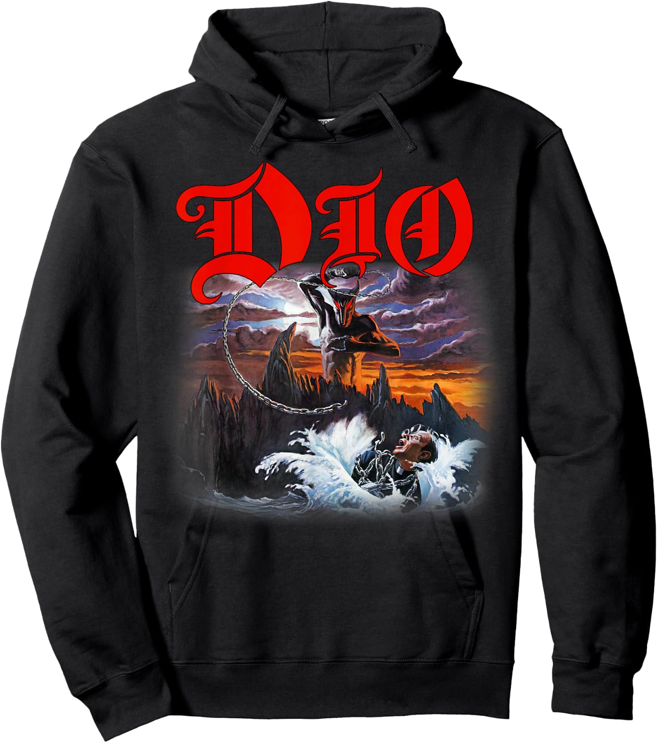 Dio – Holy Diver Cover on Black Hoodie - Hoodie | Black